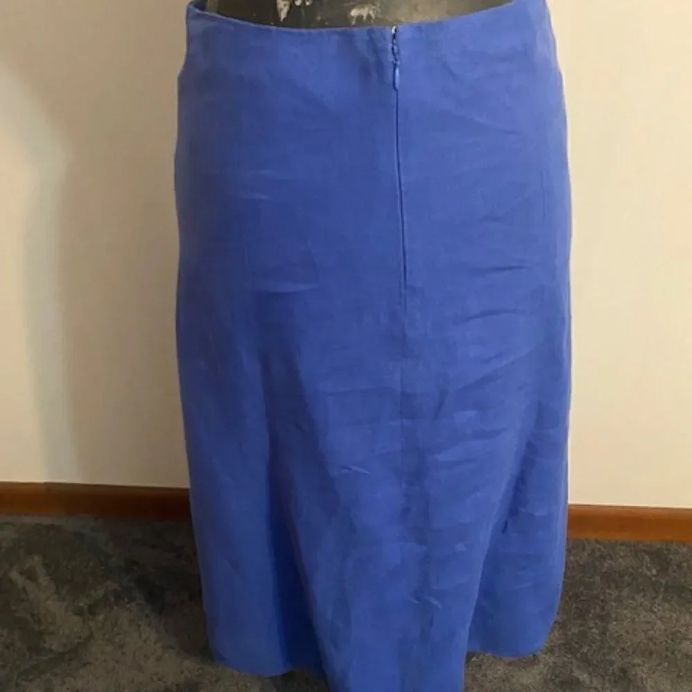 Talbots Blue A-line Linen skirt, size 10
